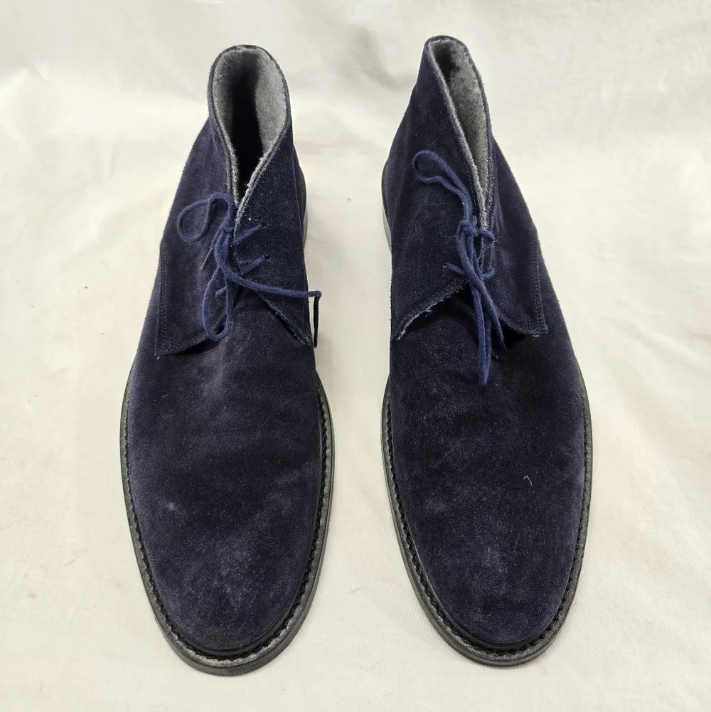 To Boot New York Men's 12 Oliver Chukka Boot Crepe Soles Navy Blue Suede